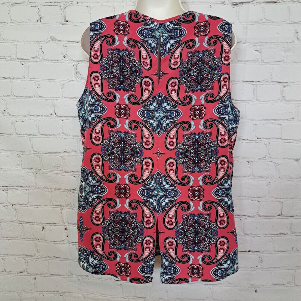 Verse Paisley Print Tank Blouse Size Medium - Picture 4 of 8